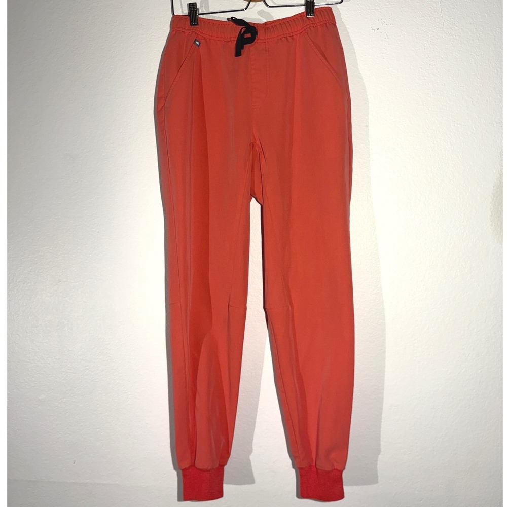 FIGS Zamora Jogger Scrub Pants Womens Small Coral Pink Technical Size Small